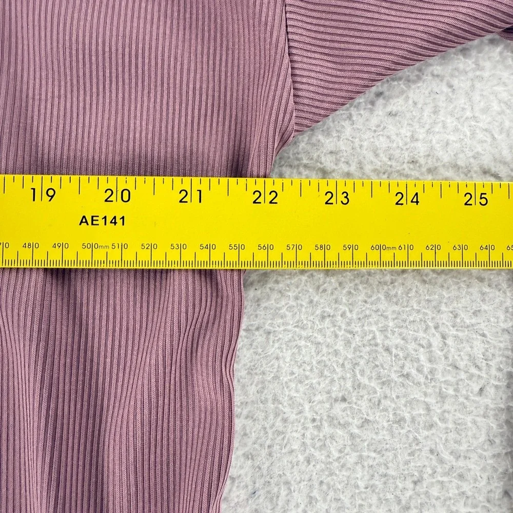 J. Jill Top Womens Medium Mauve Pink Cowl Neck Ribbed Long Sleeve Pullover‎